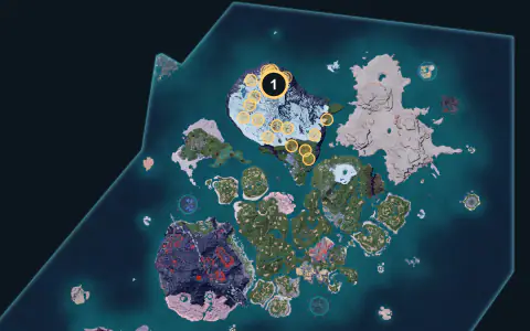 Reptyro Cryst spawn areas on Palpagos, Lv 42-53