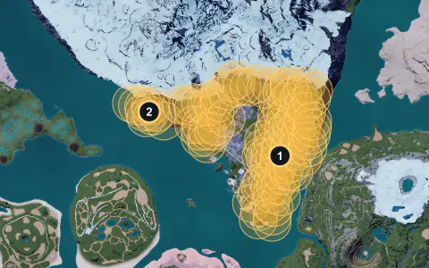 Chillet spawn areas on Palpagos, Lv 32-36
