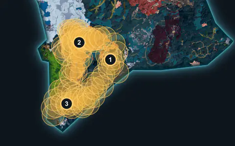 Sibelyx Primo spawn areas on World Tree, Lv 75-77