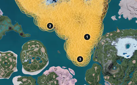 Hangyu Cryst spawn areas on Palpagos, Lv 32-36
