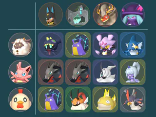 Pals from the breeding chart